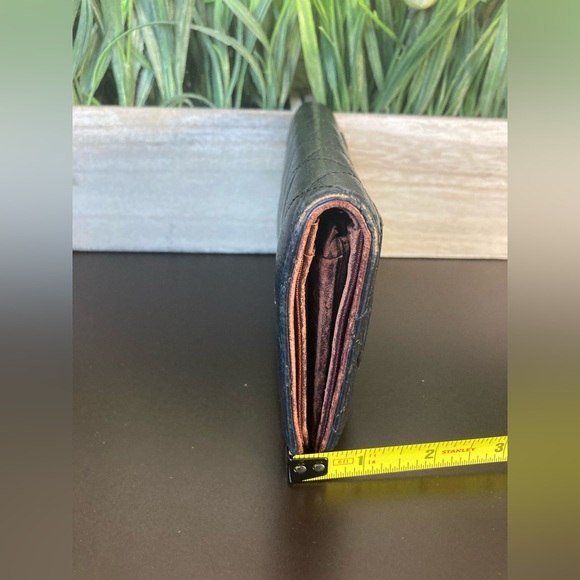 Chanel authentic quilted black leather caviar wallet multiple pockets - Picture 12 of 16